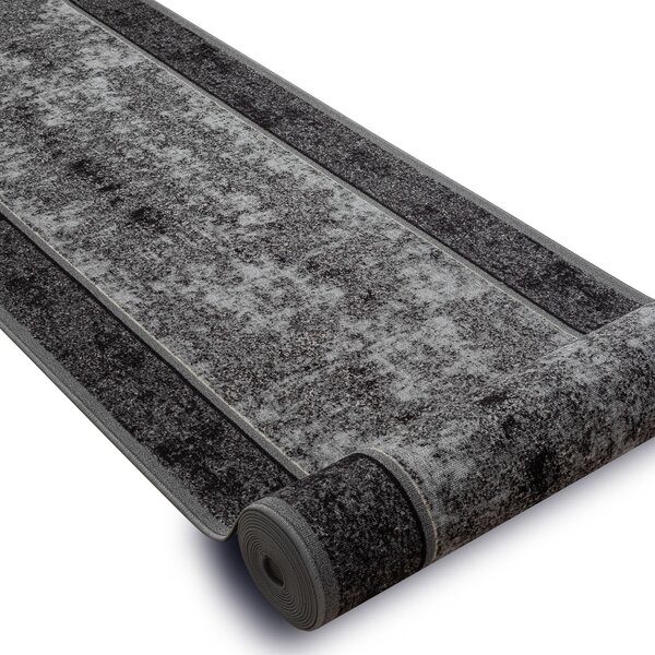 Kobercový ráj Kobercový nášlap STARK šedý Rozměr: 67 cm x 24 cm + 3 cm (zahnutí)