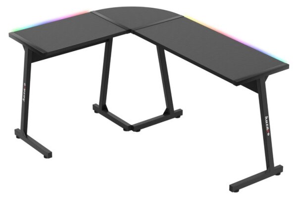 Herní rohový stůl Hero 6.0 RGB černý
