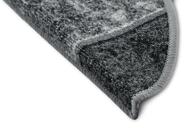 Kobercový ráj Kobercový nášlap STARK šedý Rozměr: 67 cm x 24 cm + 3 cm (zahnutí)