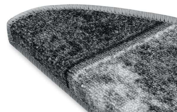 Kobercový ráj Kobercový nášlap STARK šedý Rozměr: 67 cm x 24 cm + 3 cm (zahnutí)