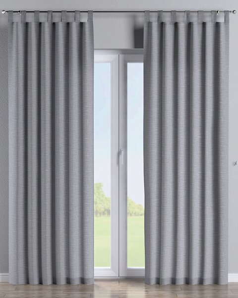 Závěs na poutkach barva šedá látka pletený vzor