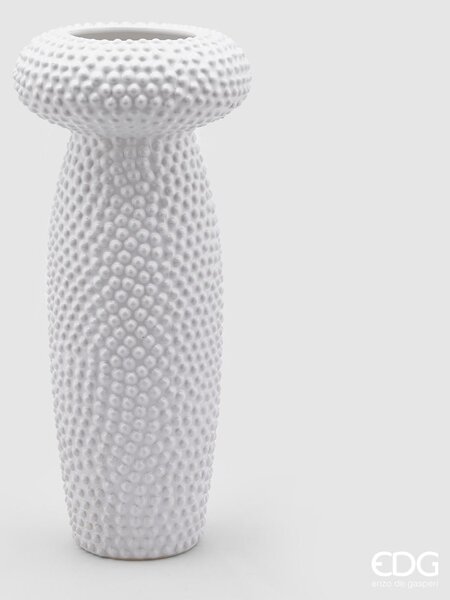 EDG Keramická váza tvarovaná bílá výška 45 cm