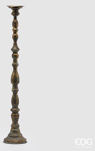 EDG Svícen kovový barva bronzová patina, výška 85 cm