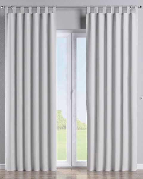 Závěs na poutkach barva šedá látka zatemňovací