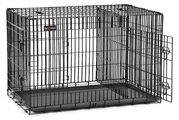 SONGMICS Přepravní klec pro zvířata Levino XL 107 cm černá