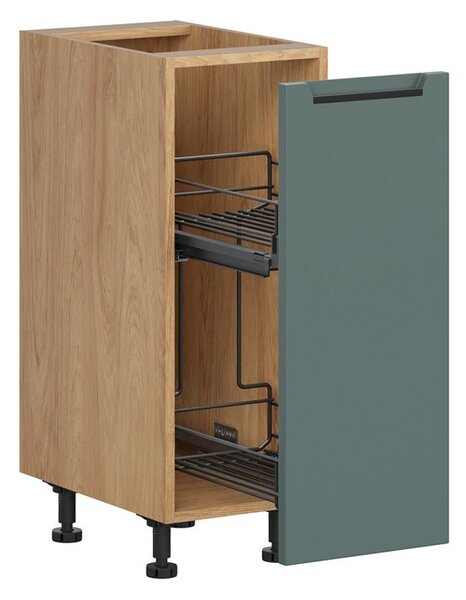BRW Kuchyně Family Line Iris DC-30/82-C, dub hikora/boho green matt