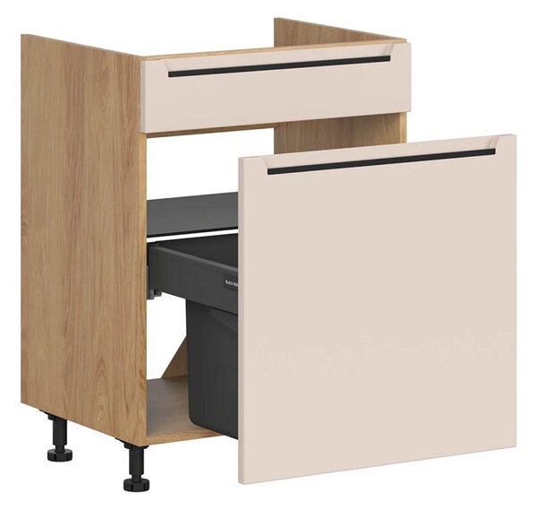 BRW Kuchyně Family Line dřezová Iris DKS-60/82-STB/B, dub hikora/alhamra mat
