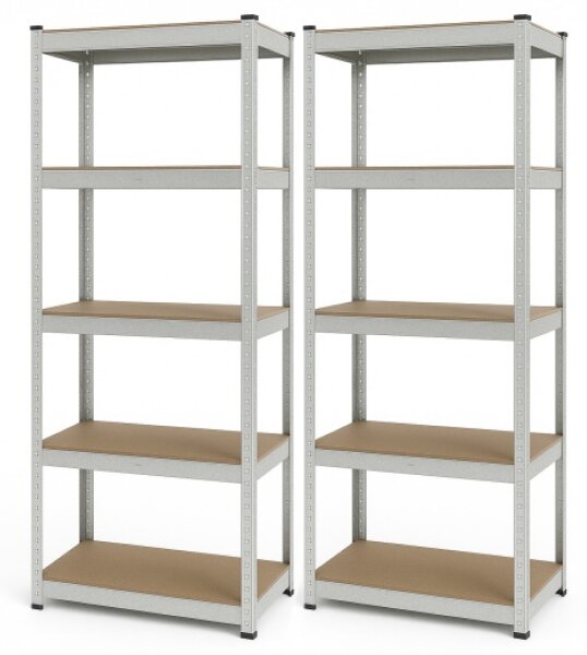 IQ Garden 2 x policový regál 180 x 60 x 40 - pozinkovaný - 5 polic 319904