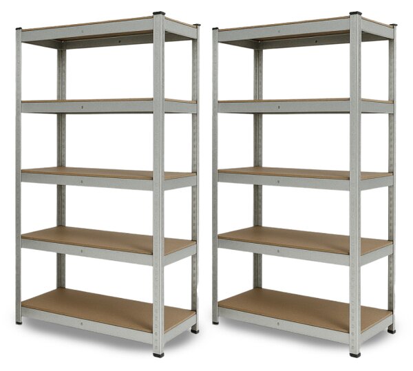 IQ Garden 2 x policový regál 180 x 80 x 40 - pozinkovaný - 5 polic 319902