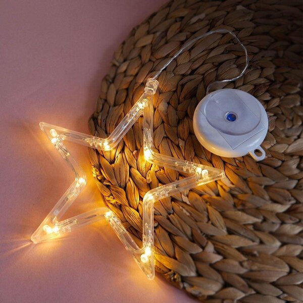 Vánoční LED dekorace na okno - hvězda