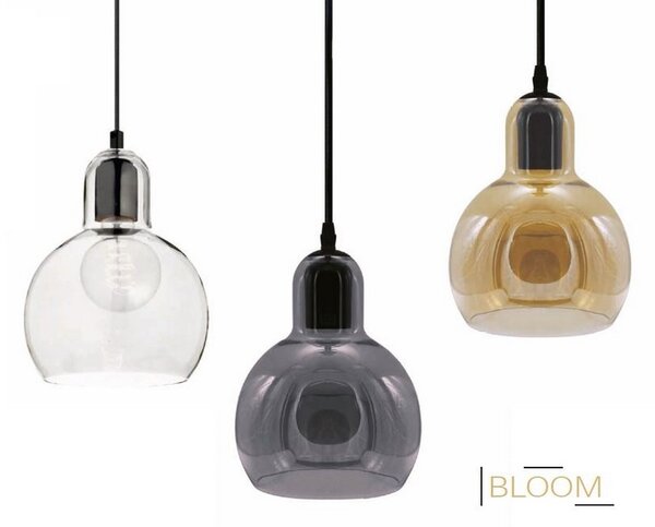 ACA DECOR Závěsné stropní svítidlo BLOOM max. 40W/E27/230V/IP20, černé
