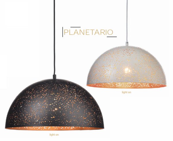 ACA DECOR Závěsné svítidlo PLANETARIO max. 60W/E27/230V/IP20, černé