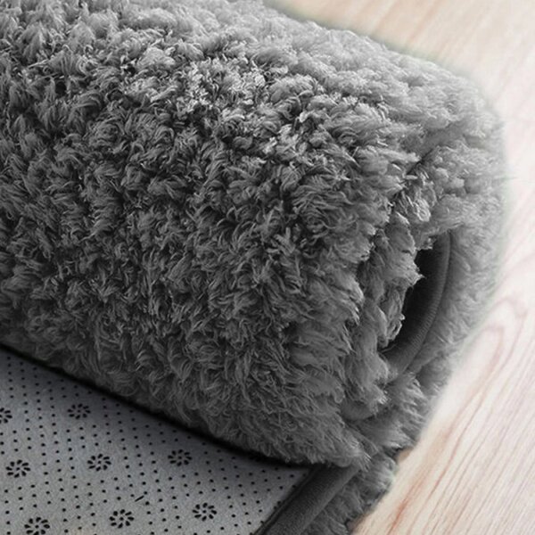 Protiskluzový koberec ALPACA šedý kruh