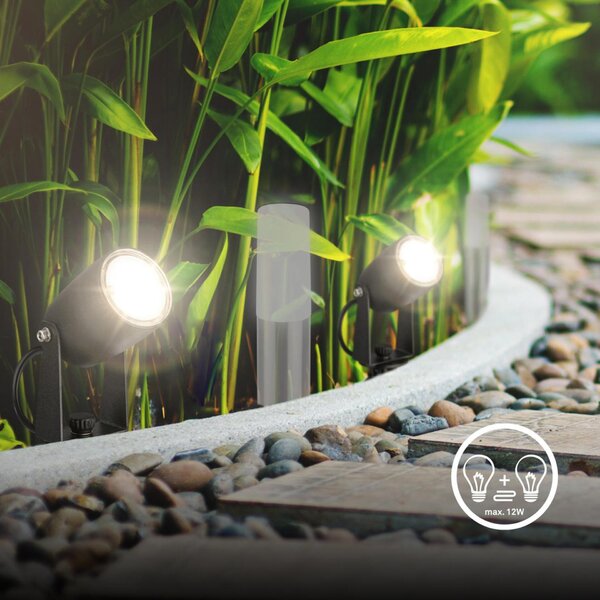 BRILONER CONNECT TO SHINE prodlužovací sada Iris sada 3ks LED zahradních bodových svítidel, IP65 3928035