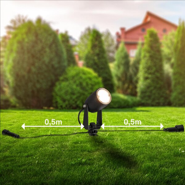 BRILONER CONNECT TO SHINE prodlužovací sada Iris sada 3ks LED zahradních bodových svítidel, IP65 3928035