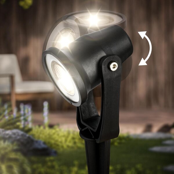 BRILONER Startovací sada Lillis – CONNECT TO SHINE, 3ks bodových svítidely, IP65, černá 3918035