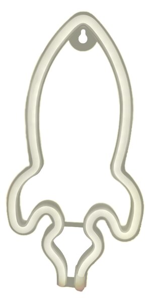 ACA Lighting Neonová lampička - Raketa, 3x AA baterie/USB kabel, IP20, žlutá barva
