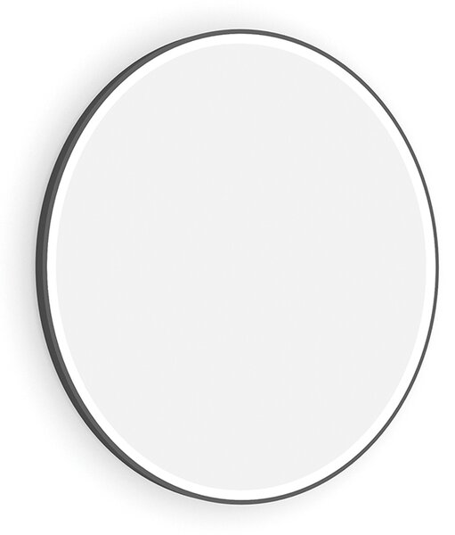 Nimco Černé kulaté LED zrcadlo 26W, ø 60 cm