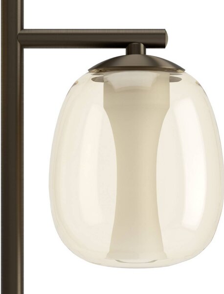 Stars of Light LED stolní lampa FERRO bronzová/hnědá 45 cm, 2 žárovky, stmívatelný, Bronz / starožitná mosaz, Obývací pokoj / jídelna, Sklo