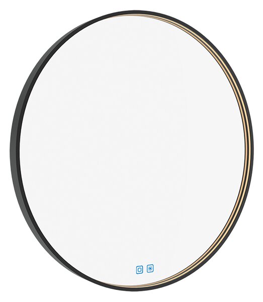 Nimco černé zrcadlo do koupelny s osvětlením 60 cm, stmívač ZPC 31000RVX-90