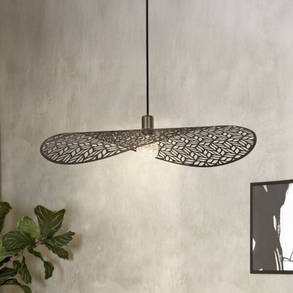 EGLO Závěsné světlo SWABY, bronzová barva, Ø 80 cm, kov, E27, stmívatelný, Bronz / starožitná mosaz, Obývací pokoj / jídelna, kov