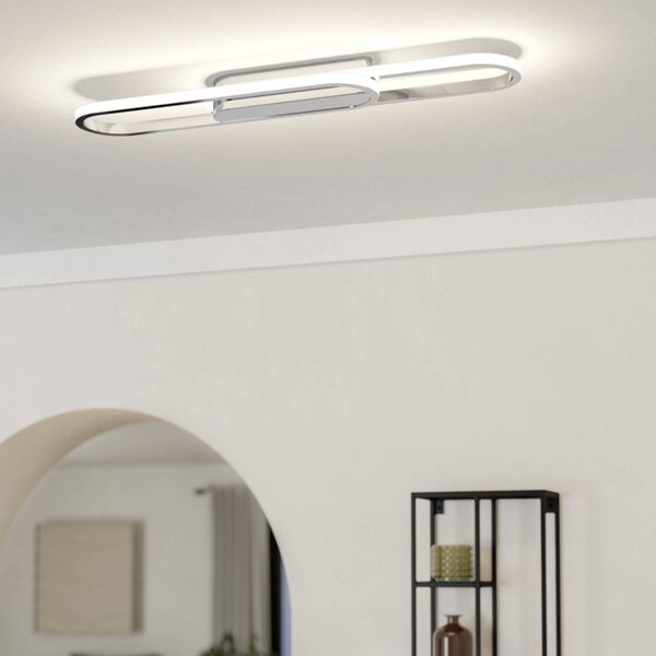 EGLO LED stropní svítidlo CONIVARENA s LED, chromová barva, délka 69 cm,, Chrom / stříbro, Obývací pokoj / jídelna, kov