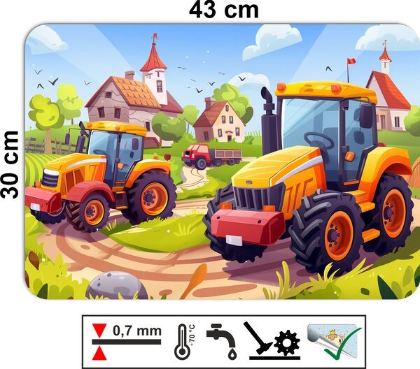 PokojovaDekorace.cz, Dětské prostírání - 091, Traktor, 43x30cm