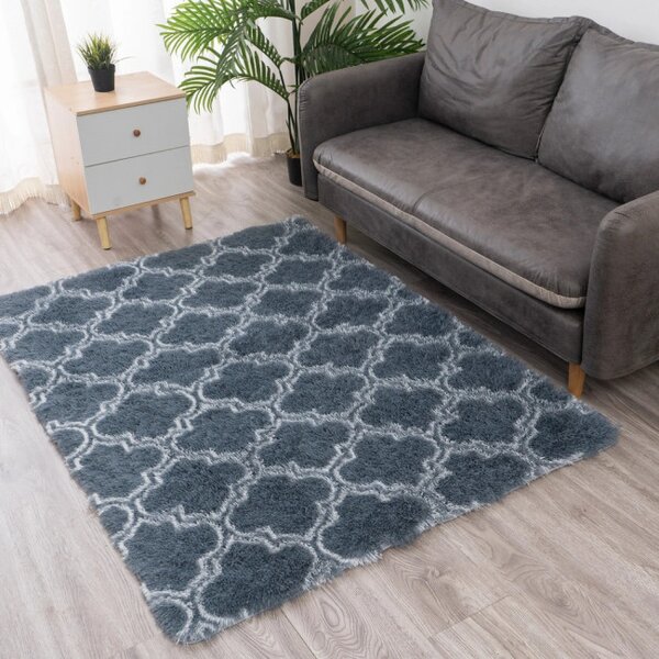 Protiskluzový koberec DECOR stříbrný