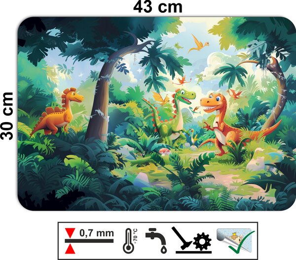 PokojovaDekorace.cz, Dětské prostírání - 085, Dinosaurus, 43x30cm