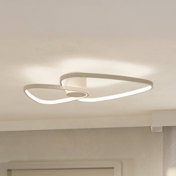 EGLO LED stropní svítidlo LEPORANO, béžové, 60 x 50 cm, 2ramenné,, Krémová / jantar, Obývací pokoj / jídelna, kov