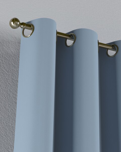 Závěs na kroužcích barva modrá látka zatemňovací