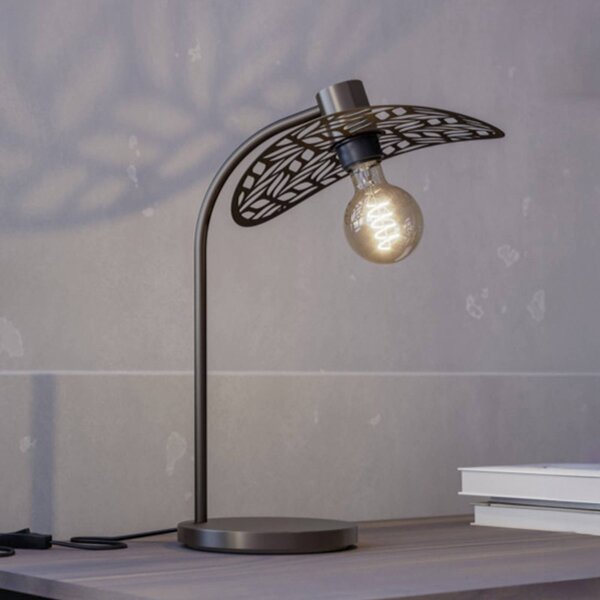 EGLO Stolní lampa SWABY, bronzová, výška 47 cm, kov, E27, Bronz / starožitná mosaz, Obývací pokoj / jídelna, kov