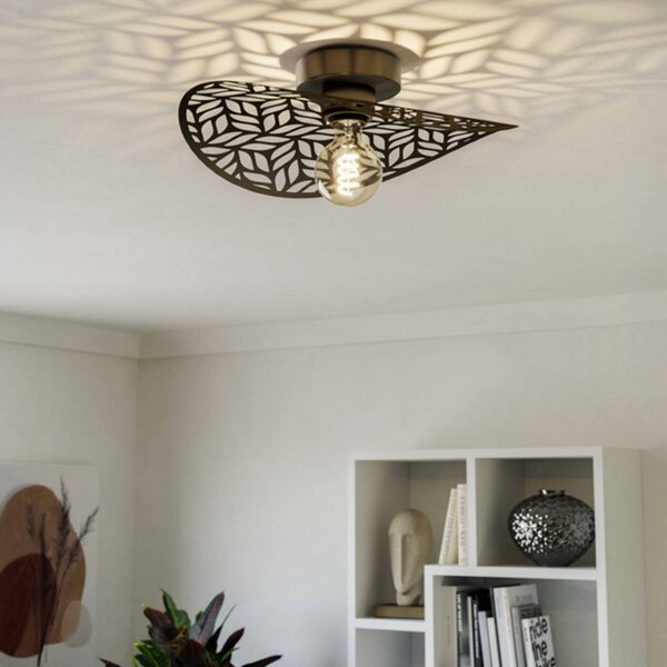 EGLO Stropní světlo SWABY, bronzová barva, Ø 40 cm, kov, E27, stmívatelný, Bronz / starožitná mosaz, Obývací pokoj / jídelna, kov