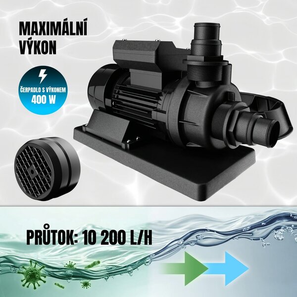 Písková filtrace k bazénu AQUA s filtračními kuličkami, 10 200 l/h, modrá Monzana