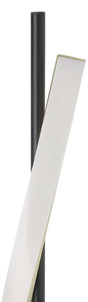 EGLO LED stojací lampa CONAPRATO, černá/mosaz, 150 cm,, stmívatelný, Černá, Obývací pokoj / jídelna, kov