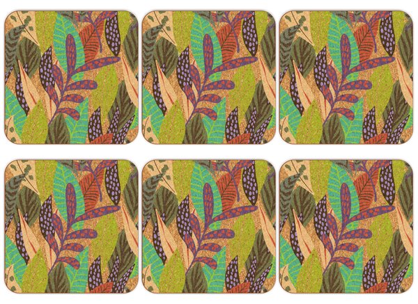 PokojovaDekorace.cz, Korkové podtácky s potiskem - 551, 9,5x9,5cm, sada 6 ks
