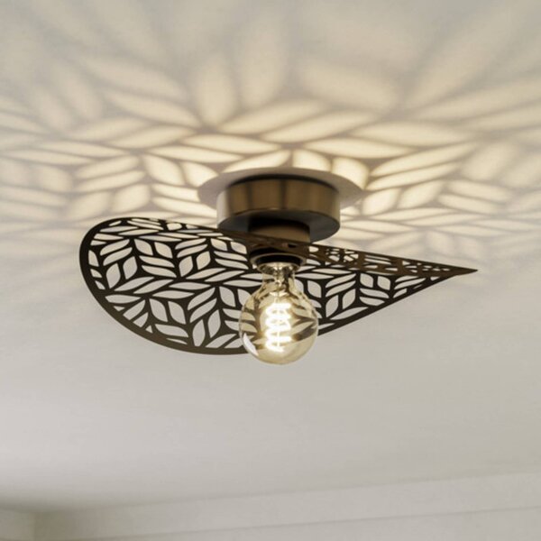 EGLO Stropní světlo SWABY, bronzová barva, Ø 40 cm, kov, E27, stmívatelný, Bronz / starožitná mosaz, Obývací pokoj / jídelna, kov