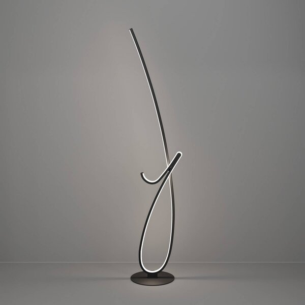 EGLO LED stojací lampa CARDONCITO, černá, výška 130 cm,, Černá, Obývací pokoj / jídelna, kov