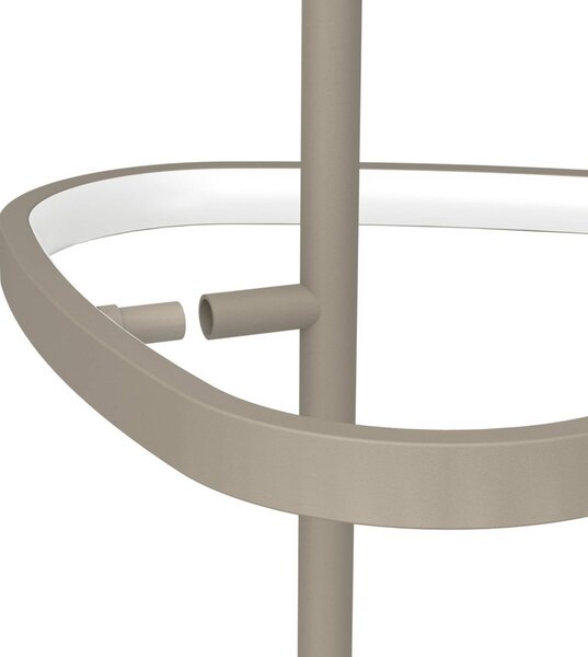 EGLO LED stojací lampa LEPORANO, béžová, výška 160 cm, 2ramenná,, stmívatelný, Krémová / jantar, Obývací pokoj / jídelna, kov