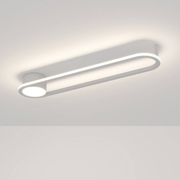 EGLO LED stropní svítidlo COLLECORVINO, bílé, délka 50 cm,, Bílá / opál, Obývací pokoj / jídelna, kov