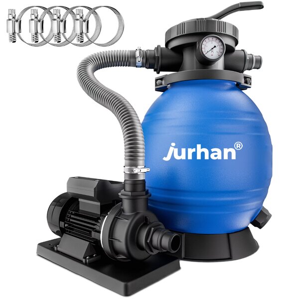 Písková filtrace k bazénu AQUA, 10 200 l/h, modrá Jurhan
