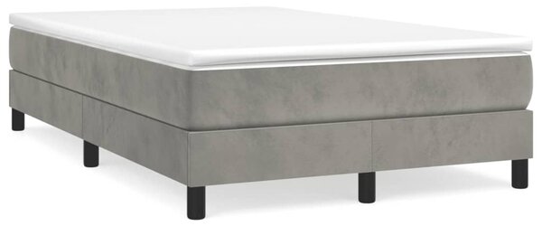 Box spring postel s matrací světle šedá 120x190 cm samet 3269677