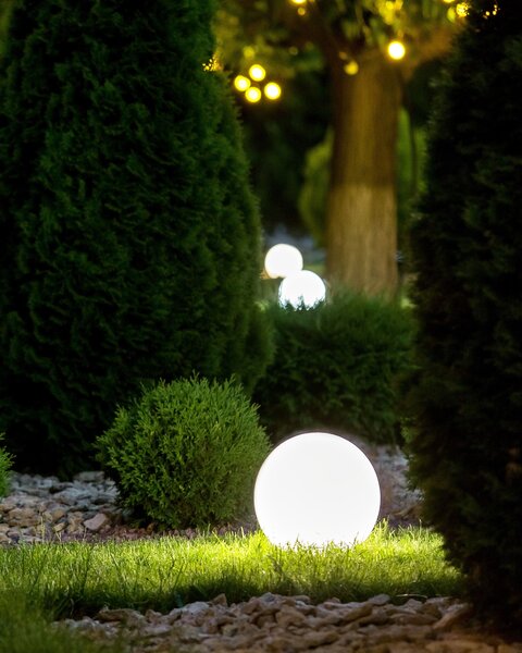 Venkovní kulatá LED lampa JOCOY s dálkovým ovládáním Bílá