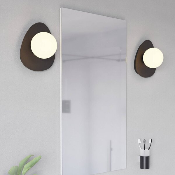 EGLO Stropní světlo CASTROVIDO, černé, 24 cm, 1 žárovka, IP44, G9-LED, Černá, Obývací pokoj / jídelna, kov, Koule