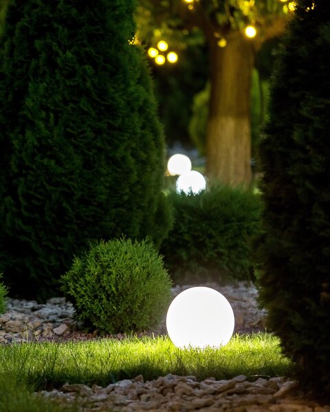 Venkovní kulatá LED lampa JOCOY s dálkovým ovládáním Bílá