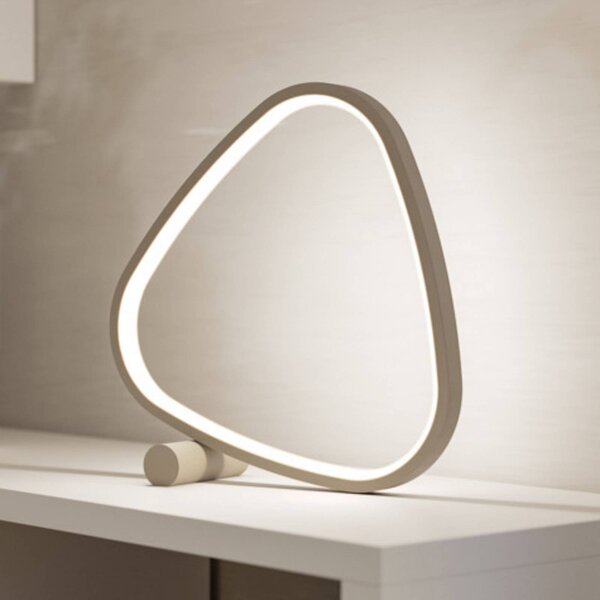 EGLO LED stolní lampa LEPORANO s LED, béžová, výška 28 cm, kov, stmívatelný, Krémová / jantar, Obývací pokoj / jídelna, kov