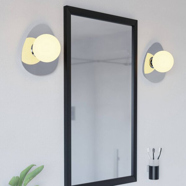 EGLO Stropní světlo CASTROVIDO, chrom, 24 cm, 1 žárovka, IP44, G9-LED, Chrom / stříbro, Obývací pokoj / jídelna, kov, Koule