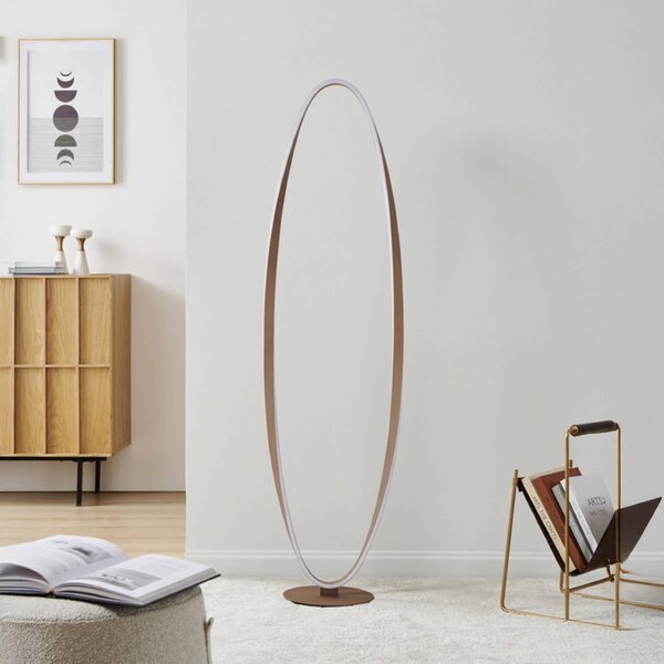 EGLO LED stojací lampa CAMEROTA, bronzová, výška 143 cm, stmívatelné, stmívatelný, Bronz / starožitná mosaz, Obývací pokoj / jídelna, kov