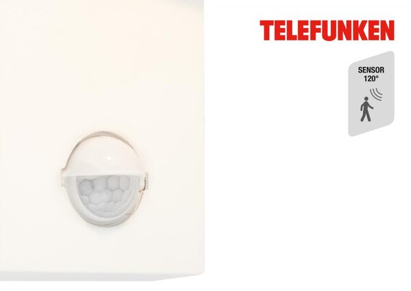 BRILONER TELEFUNKEN LED nástěnné svítidlo, pohybové čidlo, soumrakový senzor, bílé 323106TF