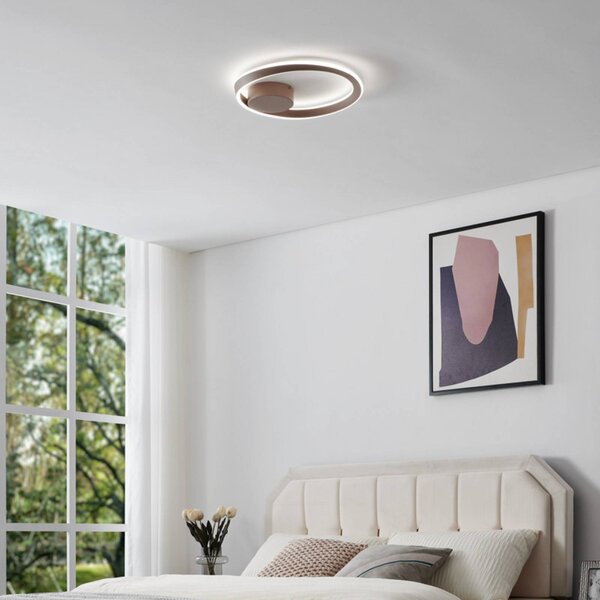 EGLO LED stropní svítidlo CAMEROTA, bronzové, Ø 41 cm, s dálkovým ovládáním, stmívatelný, Bronz / starožitná mosaz, Obývací pokoj / jídelna, kov